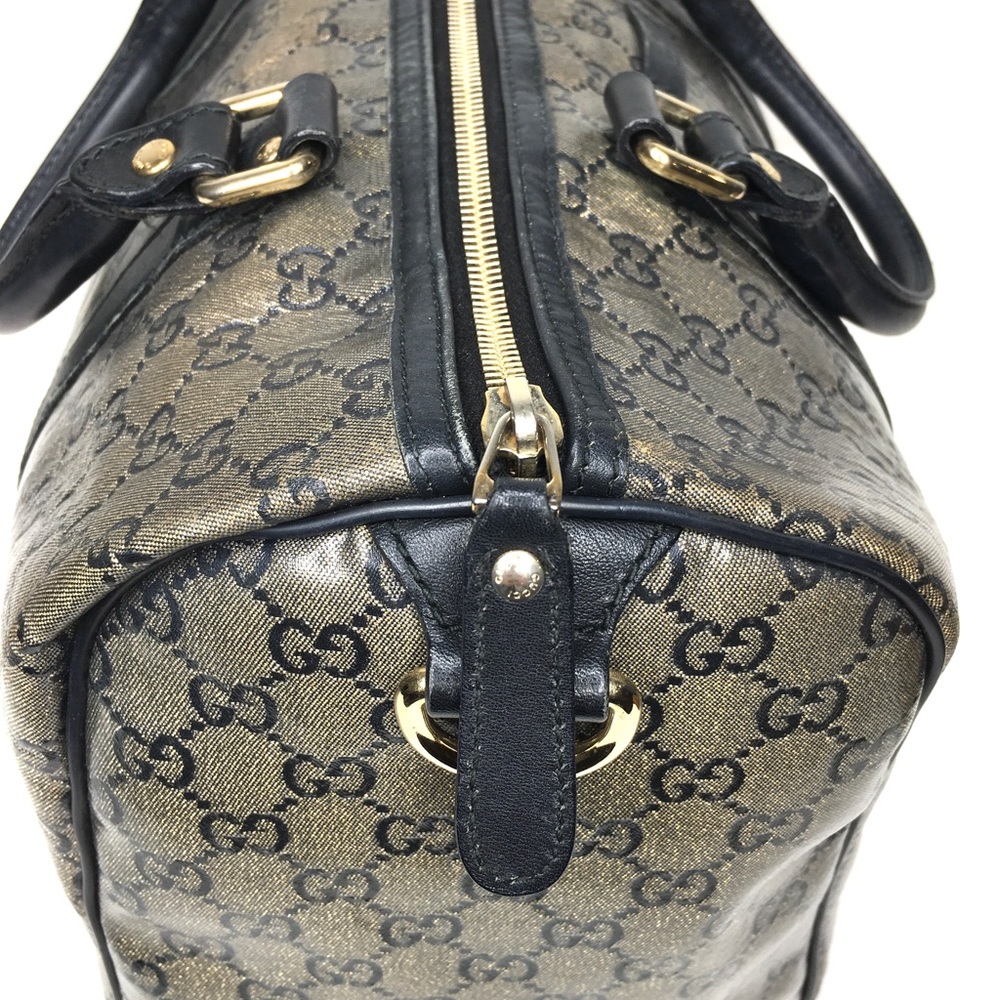 Authentic Gucci silver monogram Boston satchel Bag - Picture 8 of 16